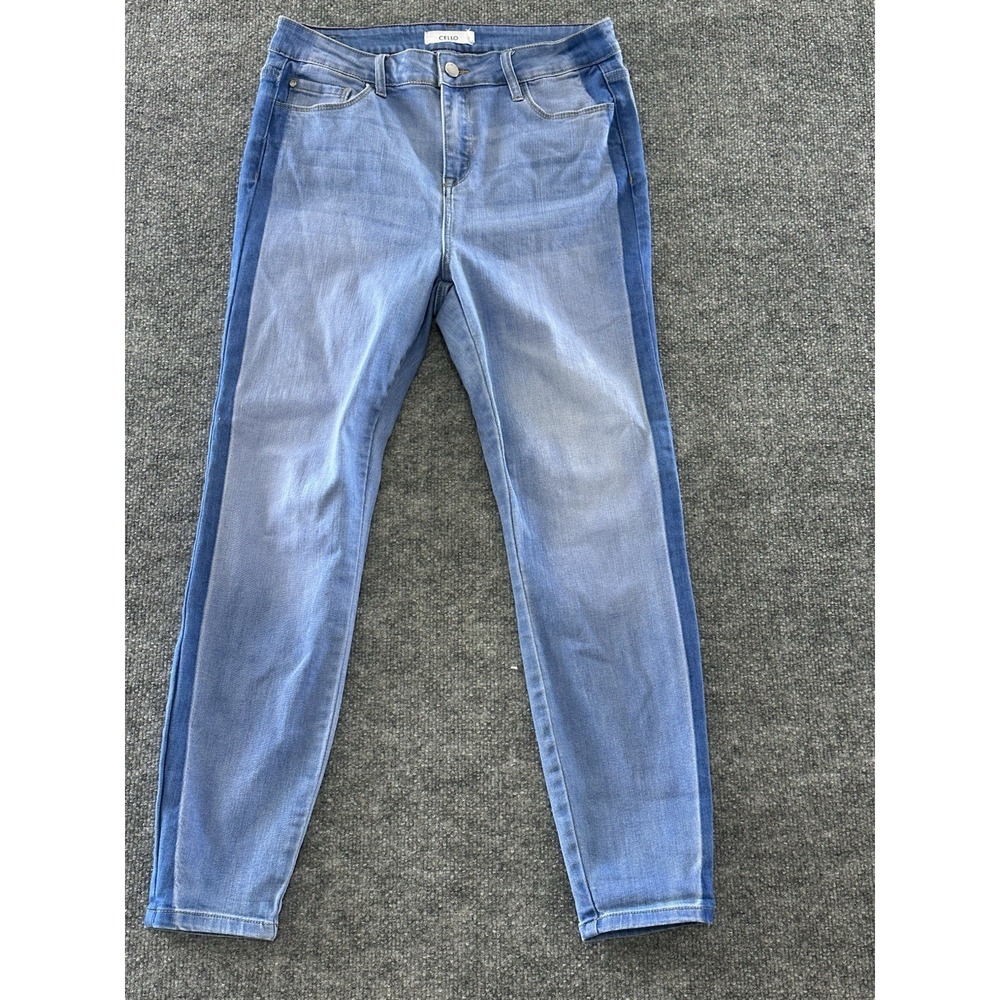 Cello‎ Jeans Women Two Tone High Rise Skinny Stretch Denim Size 11